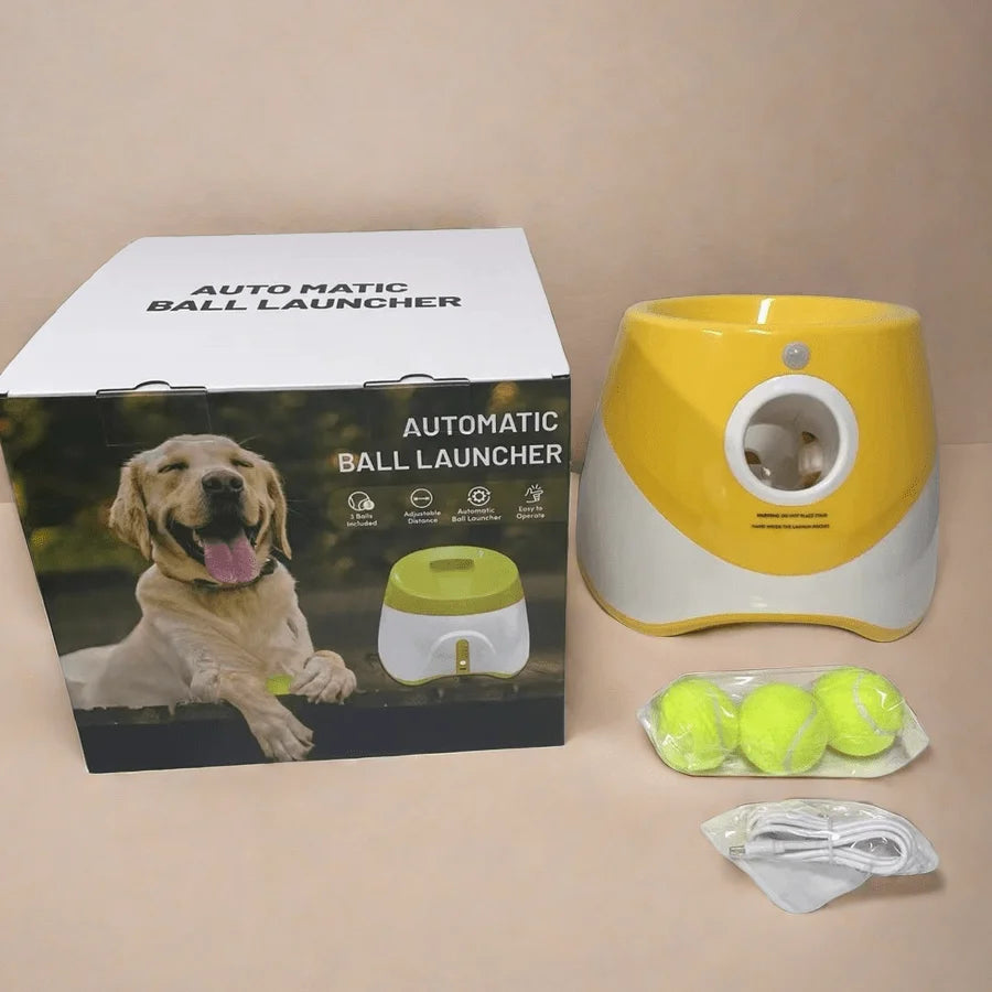 Automatic Dog Ball Launcher β USB Rechargeable Interactive Fetch Machine (Small Dogs Edition)