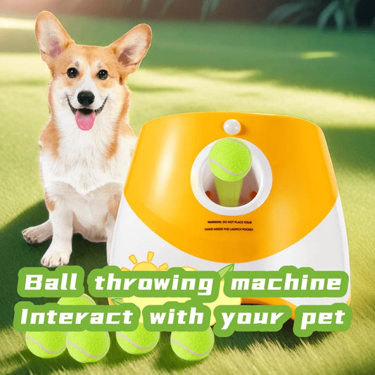 Automatic Dog Ball Launcher – USB Rechargeable Interactive Fetch Machine (Small Dogs Edition)