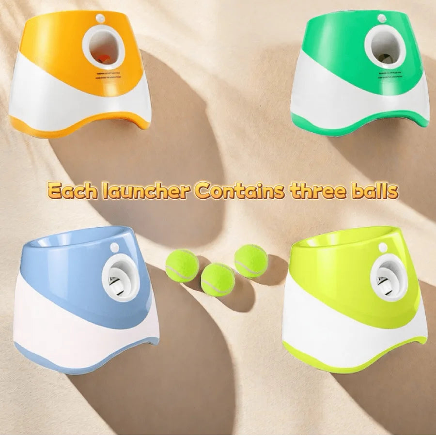 Automatic Dog Ball Launcher – USB Rechargeable Interactive Fetch Machine (Small Dogs Edition)